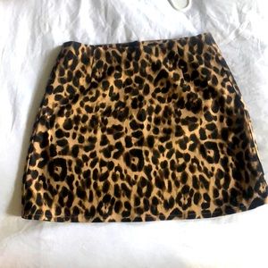 Reformation cheetah print mini skirt.